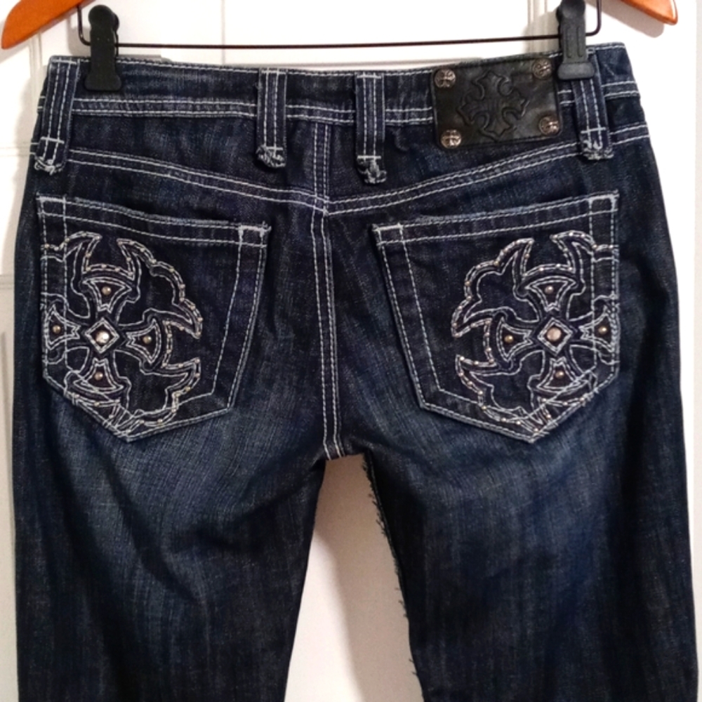 🖤Miss Me🖤 - Cross Distressed Bootcut Jean